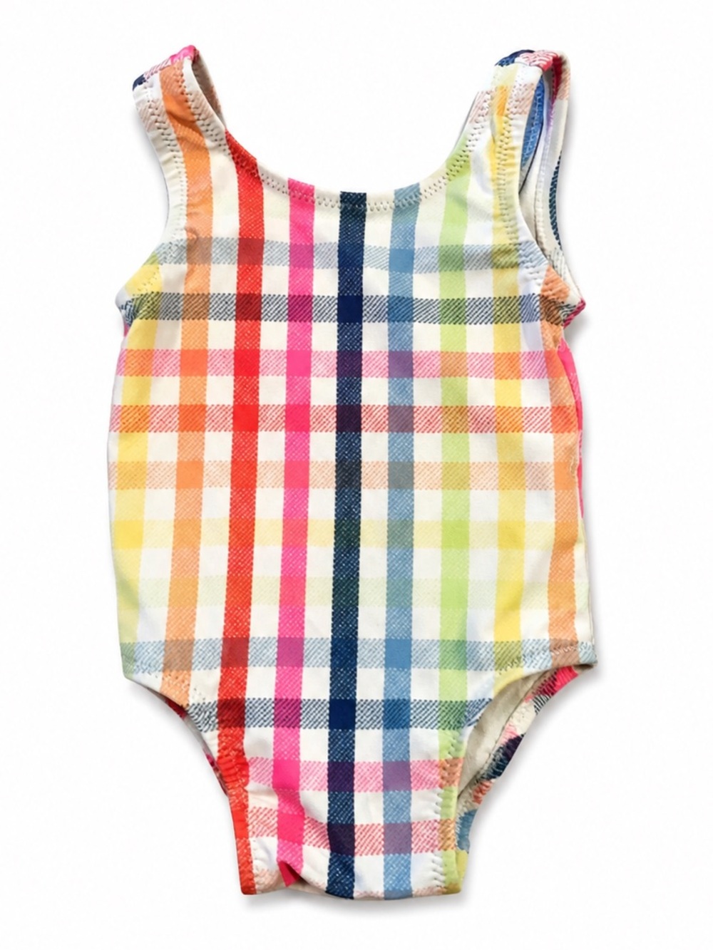 Old Navy Multicolor Plaid Tank One-Piece